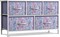 Sorbus Dresser with 5 Drawers - Storage Chest Organizer Unit with Steel Frame, Wood Top, Easy Pull Fabric Bins - Long Wide TV Stand for Bedroom Furniture, Hallway, Closet & Office Organization